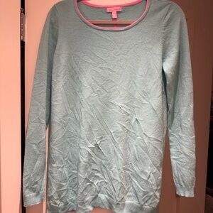 Lilly Pulitzer turquoise 100% cashmere sweater sz small
